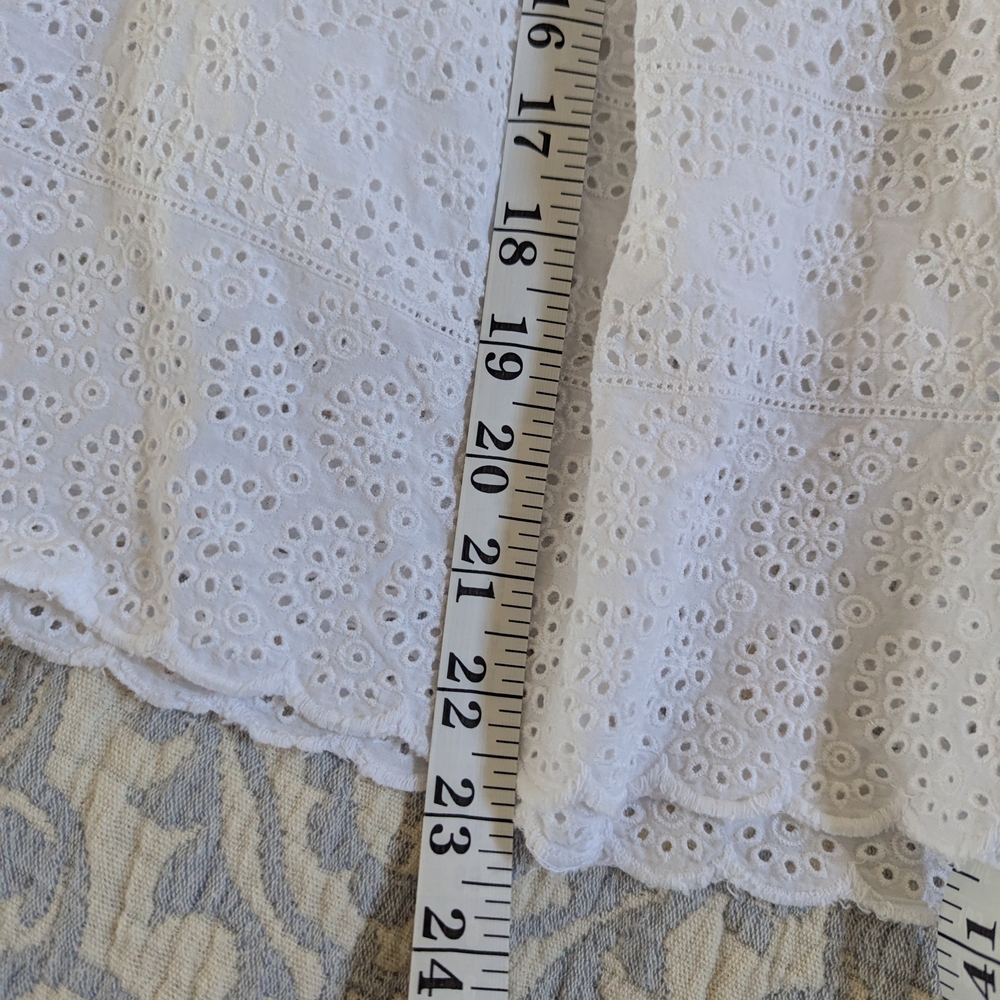 GAP White Embroidered Eyelet Skirt - Picture 8 of 8